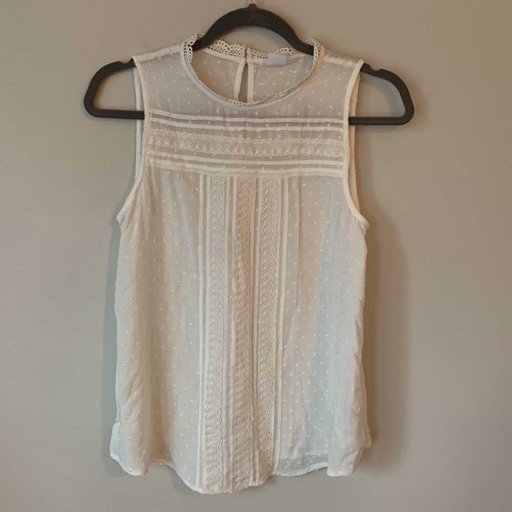NWT Gap Ivory Lace Top Size XS